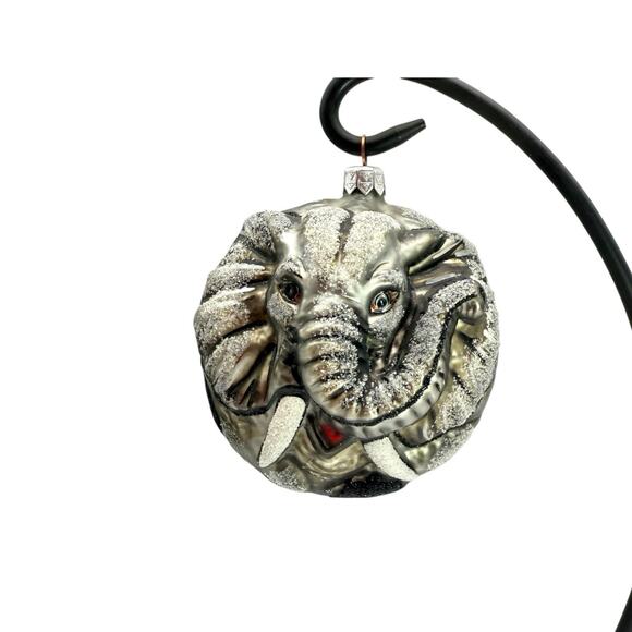 Elephant Glass Ornament Zoo Animal Desert Africa Asia Slavic Treasures Lucky EUC - Picture 3 of 10